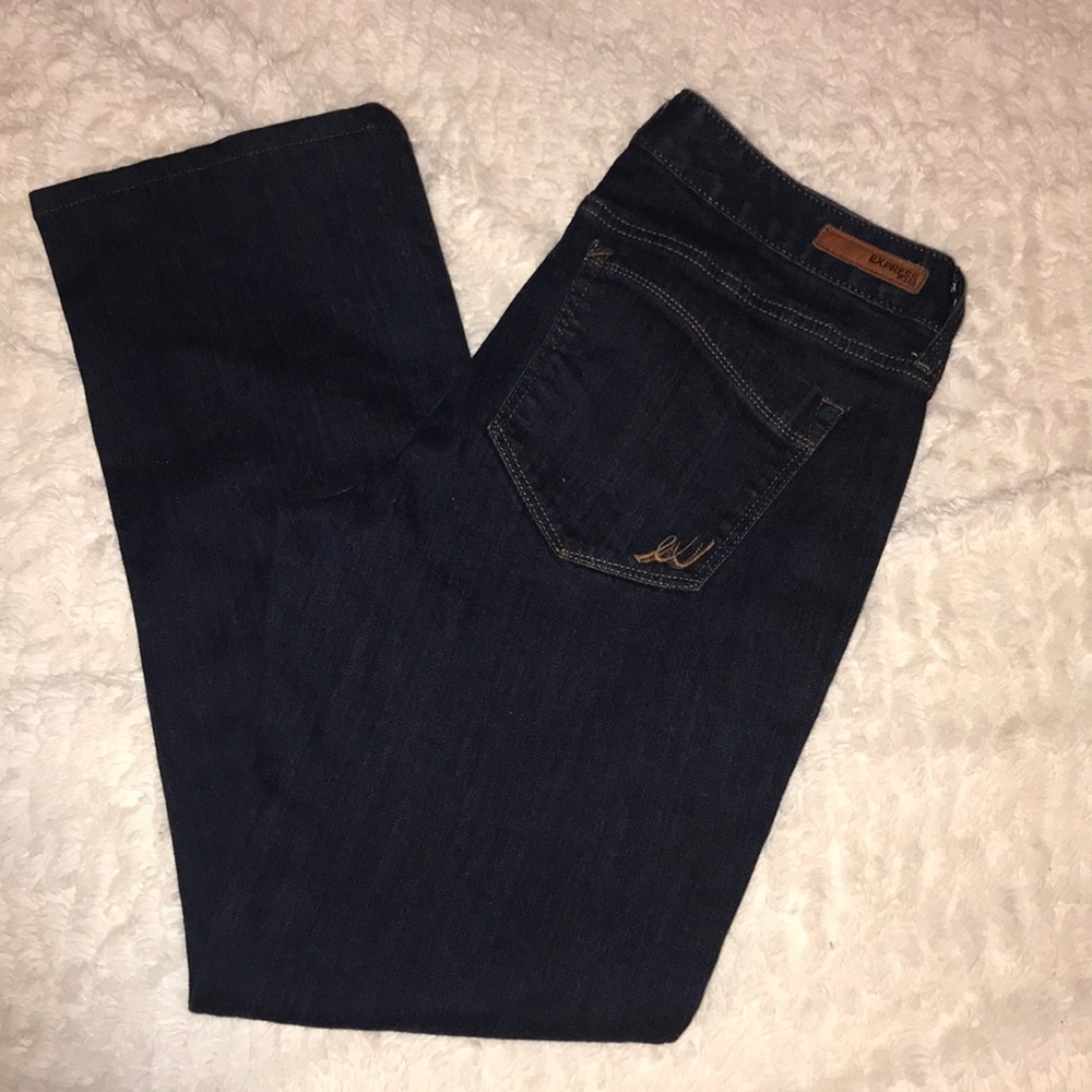 Express barely boot Stella low rise